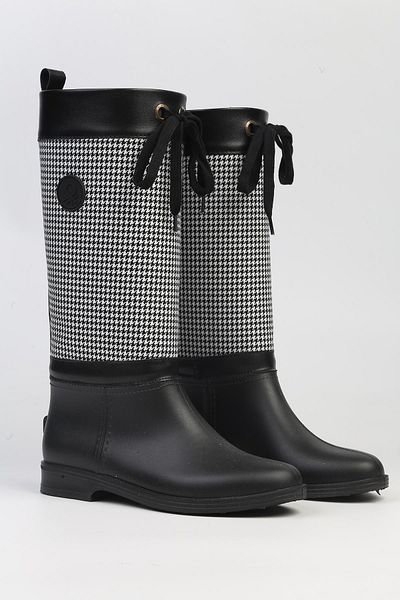 Benetton ® |   BN-50083 - 34124 Μαύρο Λευκό-Γυναικείες Μπότες