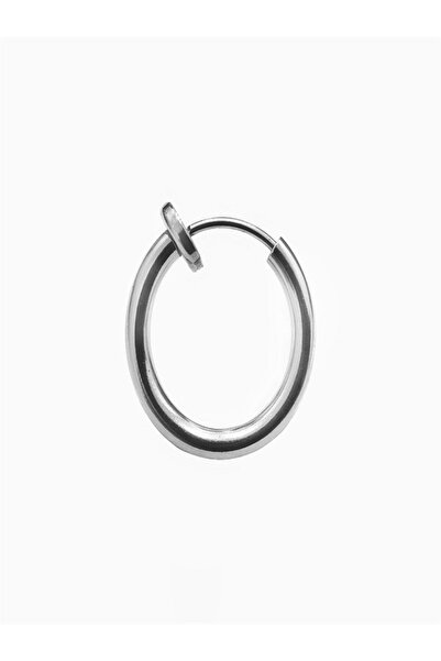 MAZEN 1 Adet Deliksiz Sıkıştırmalı Fake Yaylı Halka Küpe Kıkırdak Dudak Piercing Erkek Çelik Küpe