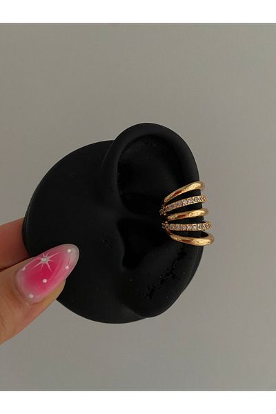 h&b design jewel 5 Row Stone Earcuff