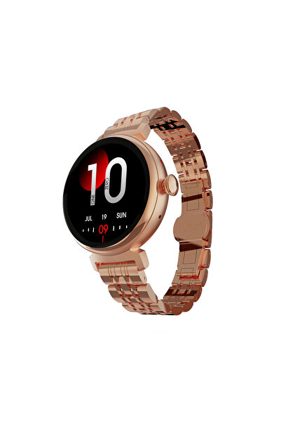 HiFuture Aura Bluetooth 5.2 Amoled Ekran 1.04 Inç Arama Özellikli Nabız Spor Takibi 27mm Akıllı Saat Altın