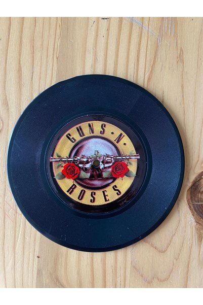 icase Guns N' Roses Plak Bardak Altlığı Duvar Süsü Plak Dekorasyon (11X11 CM )