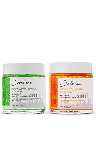 Soho N.Y.C. Set 2li Maske Etkili Serum Vegan Kolajen Leke Karşıtı