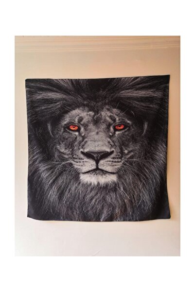 Aslan Figürü Duvar Örtüsü 150x150 Cm