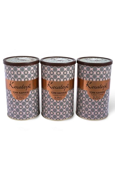 KOCATEPE KAHVE Turkish Coffee 250 gr Tin 3 Pack