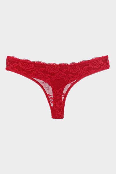 MİSTİRİK Red Masara Model Semi Dantela Chiloți Thong Comozi