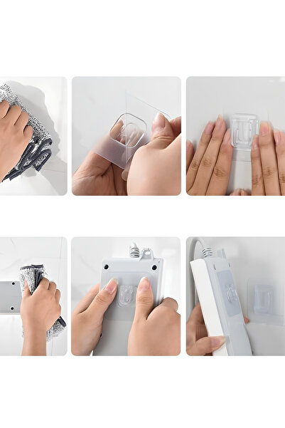 Genel Markalar Geçmeli Klips Eşya Sabitleme Askısı 2'Li Plastik 4