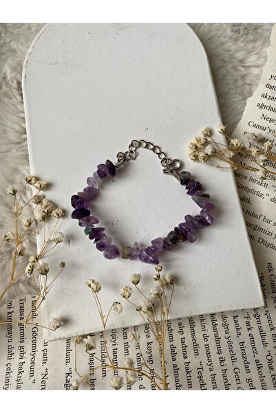 Elifsu Jewelry Ametist Taşı Kırıktaş Bileklik