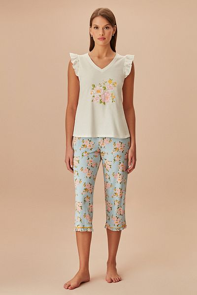 SUWEN Fiona Capri Set