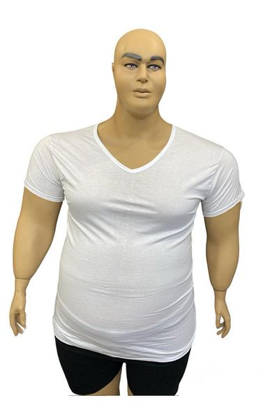 SMRenkli 3pcs plus size V-neck half sleeve undershirt athlete