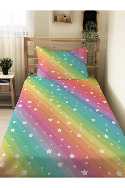 Evmila مجموعة بيكيه للأطفال والرضع بنمط نجمة ملونة مقاس 160 × 220 سم مفردة