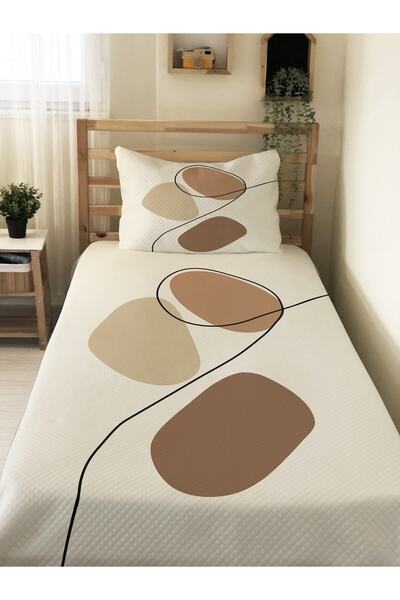 Evmila Modern Desenli Bebek Ve Çocuk Baskılı Tek Kişilik Pike Takımı 160 X 22...