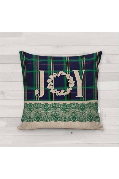 milroma Калъф за възглавница с мотив за Нова година, отпечатан с Joy