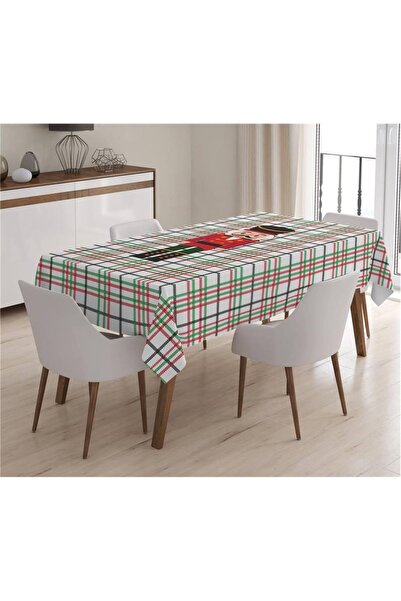 milroma Πρωτοχρονιάτικο ειδικό τραπεζομάντιλο με καρό σχέδιο
