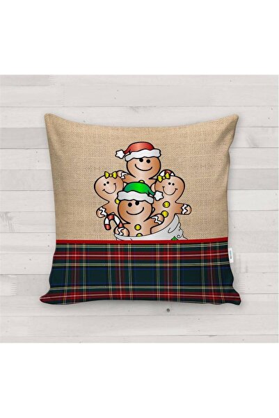 milroma Новогодишна тематична възглавница с мотив „Cookie Man“