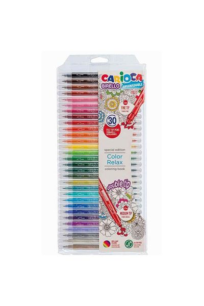 CARIOCA Birello Jumbo Standard Double Ended Washable Felt Paint 30 Colors