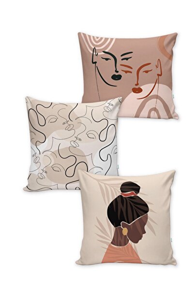 milroma Παστέλ αφηρημένο σχέδιο με μοτίβο, 3 τεμάχια, ψηφιακά τυπωμένα καλύμμ...