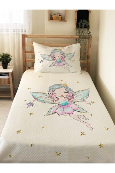 Evmila Fairy Girl Patterned Baby and Kids Printed Single Pique Set 160 X 220 ...