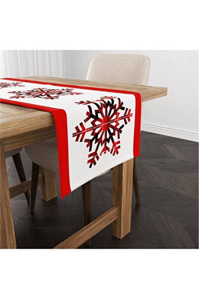 milroma Βελούδινο δρομέας με χριστουγεννιάτικο θέμα με κρύσταλλο χιονιού