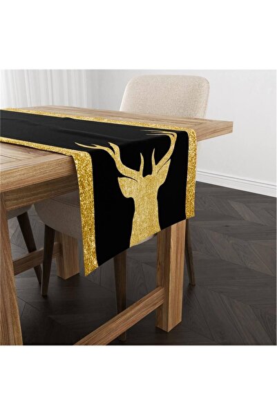 milroma Βελούδινο δρομέας με μοτίβο ελαφιού με θέμα την Πρωτοχρονιά