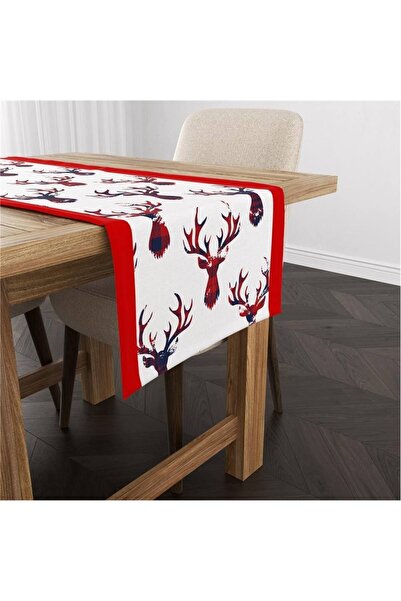 milroma Βελούδινο δρομέας με μοτίβο ελαφιού με θέμα την Πρωτοχρονιά