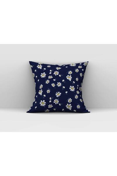 milroma Κάλυμμα μαξιλαριού με βελούδινη υφή, διπλής όψης, μπλε ναυτικό, με μα...