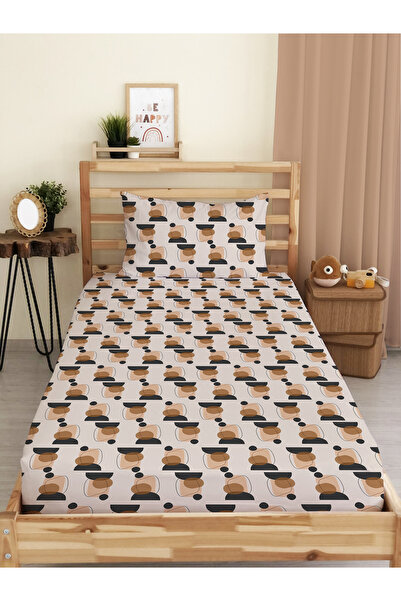 Evmila Set de cearșafuri unice elastice cu model modern colorat