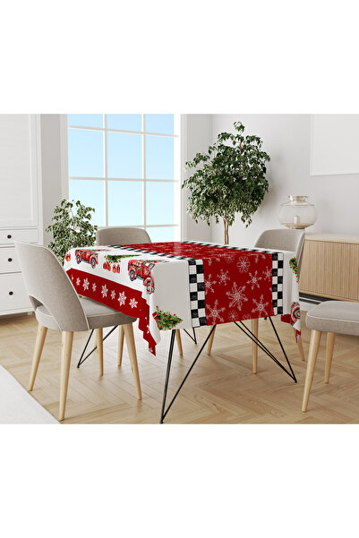 Evmila Коледна шарена покривка от кадифена текстура