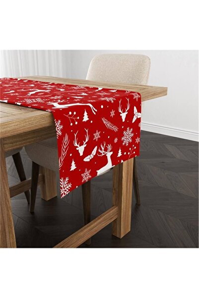 milroma Βελούδινο δρομέας με μοτίβο ελαφιού με θέμα την Πρωτοχρονιά