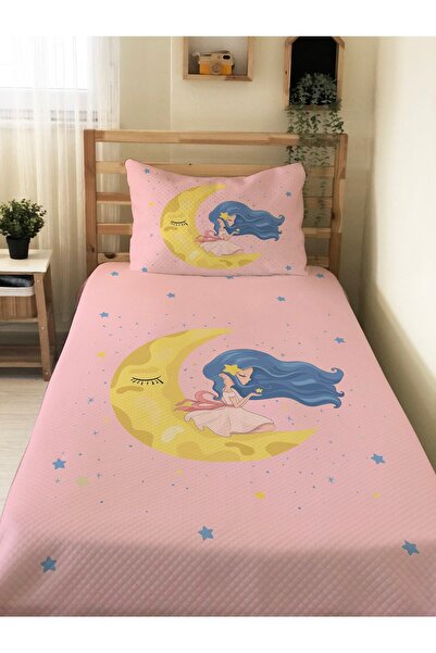 Evmila طقم بيكيه فردي مطبوع عليه Aykiz مقاس 160 × 220 سم وردي