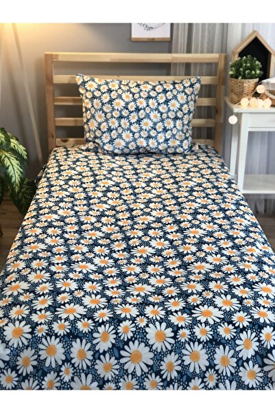 Evmila Dijital Baskılı Papatyalı Örtü Yastık Seti Lldcfp 15
