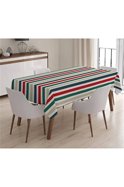 milroma Ειδικό χριστουγεννιάτικο ριγέ τραπεζομάντιλο