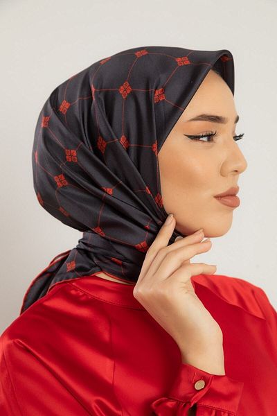 Silk Home Μεγάλο μοτίβο μονόγραμμα Μεταξωτό κασκόλ