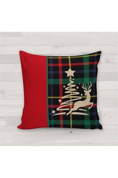 milroma Новогодишна тематична възглавница с мотив на северен елен