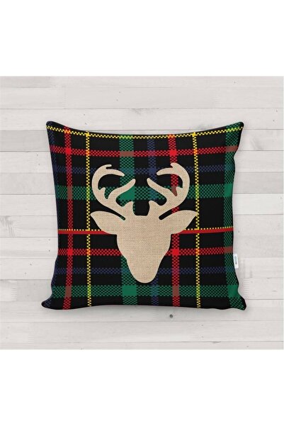 milroma Κάλυμμα μαξιλαριού με μοτίβο ελαφιού με θέμα τα Χριστούγεννα