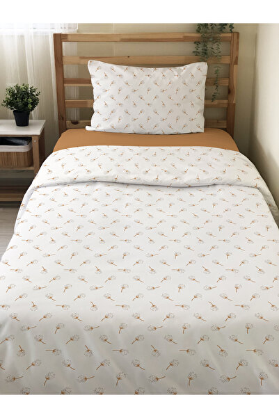 Evmila Çift Taraflı Çiçek Desenli Çarşafsız Takım Tek Kişilik Nevresim Takımı...
