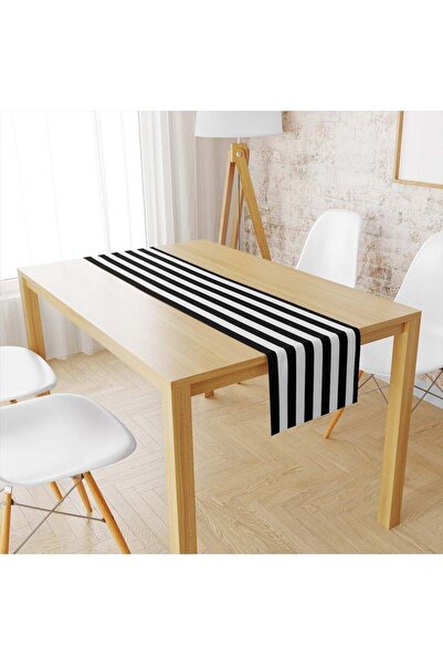 milroma Βελούδινη υφή με μαύρες και λευκές γραμμές Runner 100