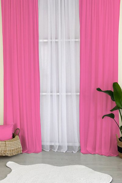 milroma Plain Pink Color Velvet Baby and Children's Room Background Curtain