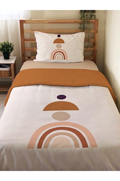 Evmila Set cuvertură de pilota cu două fețe cu model modern - imprimat, maro