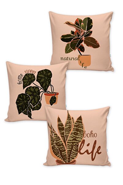 milroma Παστέλ αφηρημένο σχέδιο με μοτίβο, 3 τεμάχια, ψηφιακά τυπωμένα καλύμμ...