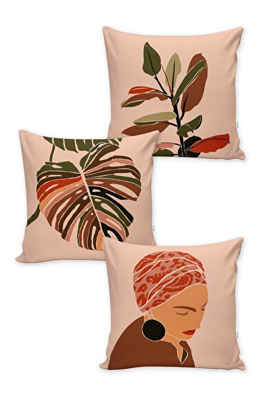 milroma Παστέλ αφηρημένο σχέδιο με μοτίβο, 3 τεμάχια, ψηφιακά τυπωμένα καλύμμ...