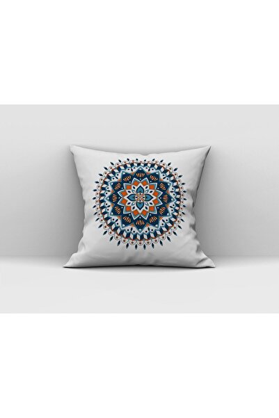 milroma Κάλυμμα μαξιλαριού με μπλε μοτίβο Mandala, ψηφιακής εκτύπωσης διπλής ...