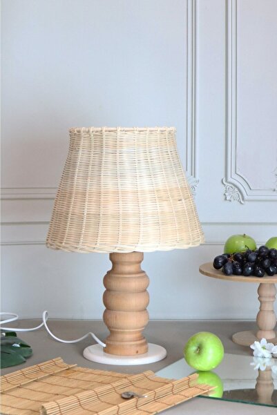 Happy Hands مصباح طاولة إضاءة عاكس الضوء من الخيزران