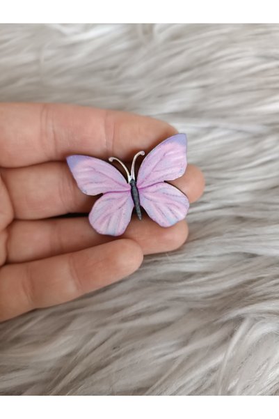 25 adet Antenli kelebek 4 cm uv baskılı figür süslemelere uygun