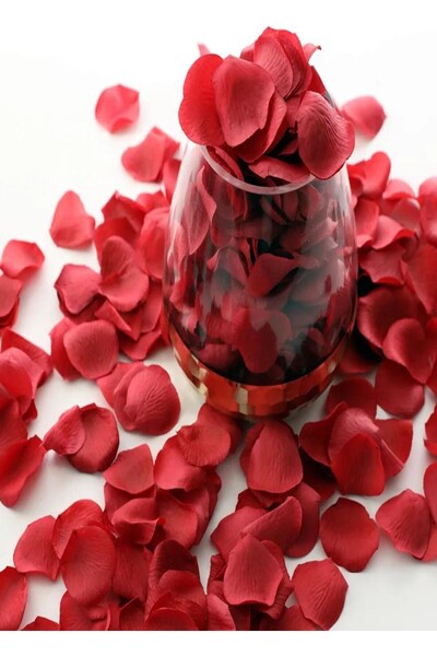 Hyd Kumaş Gül Yaprağı 120 Adet Sevgililer Gününe Özel Hediyelik Gül Yaprakları