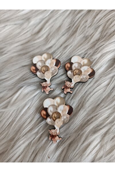 doğrukan 25 adet kahverengi gold balonlu ayıcık figür süslemelere uygun