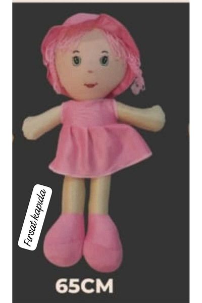 Fırsat Kapıda Cloth doll in yellow dress gift 65 cm