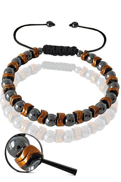 Tesbih Atölyesi Rose Hematite Certified - Terahertz Stone Bracelet (Adjusted)