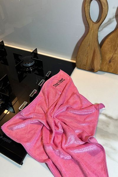 Fine Clean ( 3 Pieces ) Microfiber Magic Oil Built-in Cooker Hood Kitchen Cloth 40*40 Miss