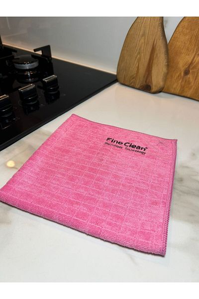 Fine Clean (1 Piece) Microfiber Checkered Dust and Kitchen Cloth Stain Resistant Miss 40X40 cm