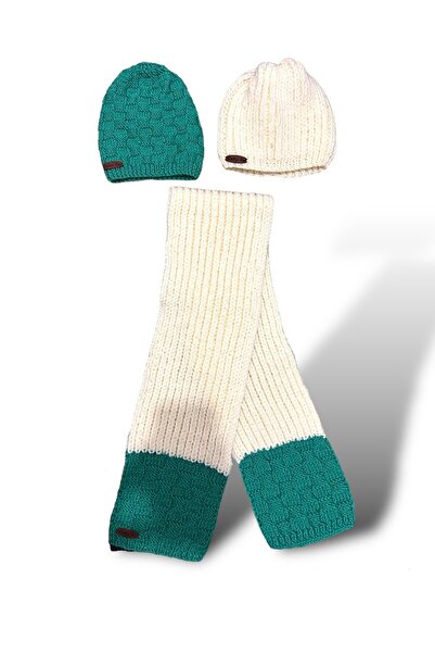 Clothes Box Handmade Unisex Premium Scarf Beanie Set 3 Pieces